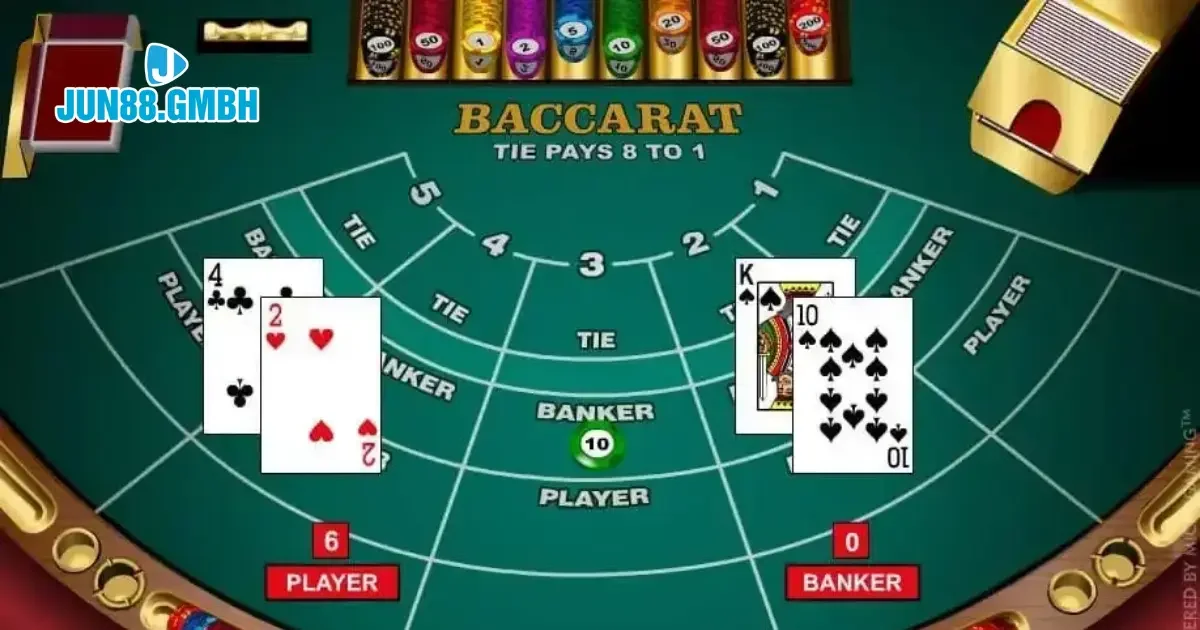 Baccarat Jun88 - Thử Thách May Mắn Với Game Bài Kinh Điển 3 Luật chơi cơ bản của Baccarat